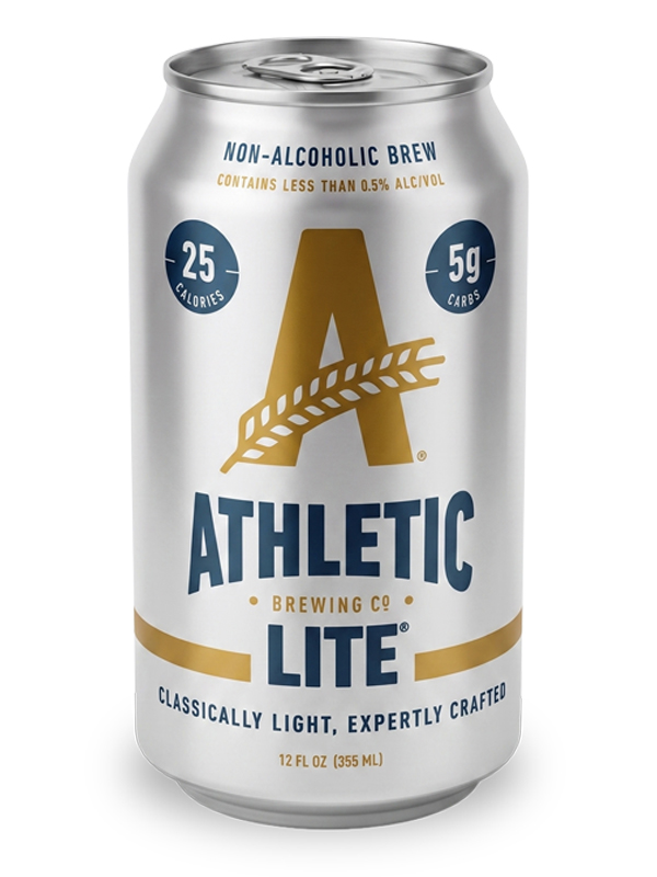 Athletic Lite by Athletic Brewing, a Light Lager non-alcoholic beer