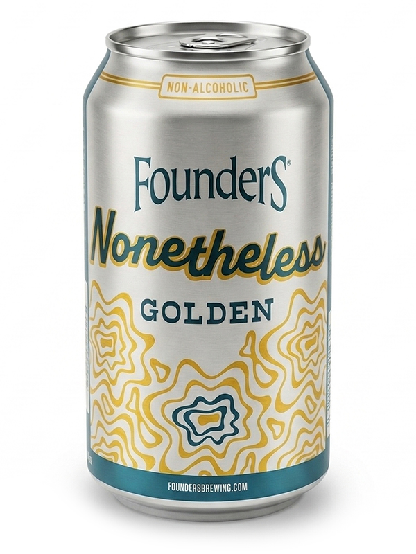 Nonetheless Golden by Founders, a Golden Ale non-alcoholic beer