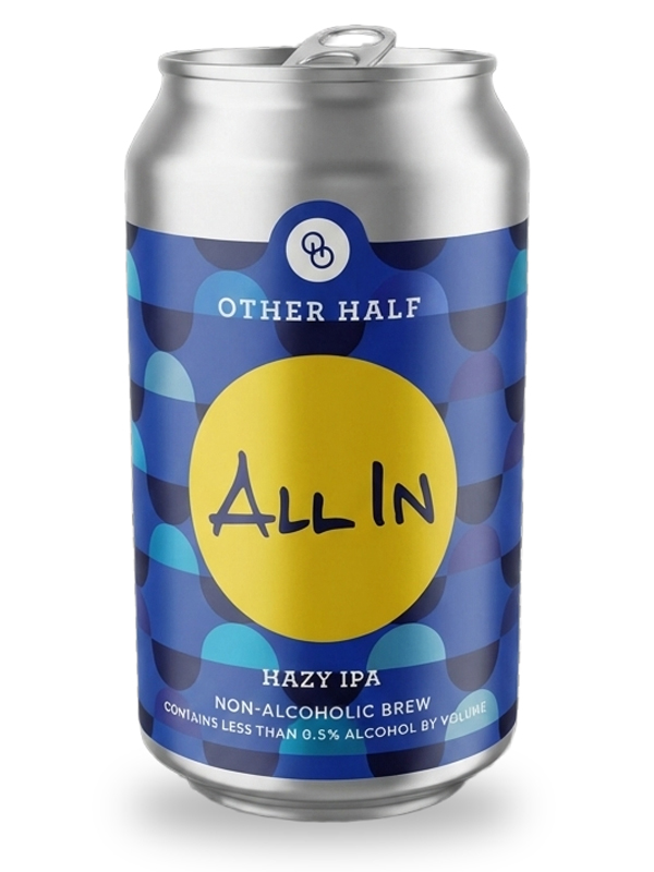 All In Hazy IPA by Other Half Brewing, a Hazy IPA non-alcoholic beer