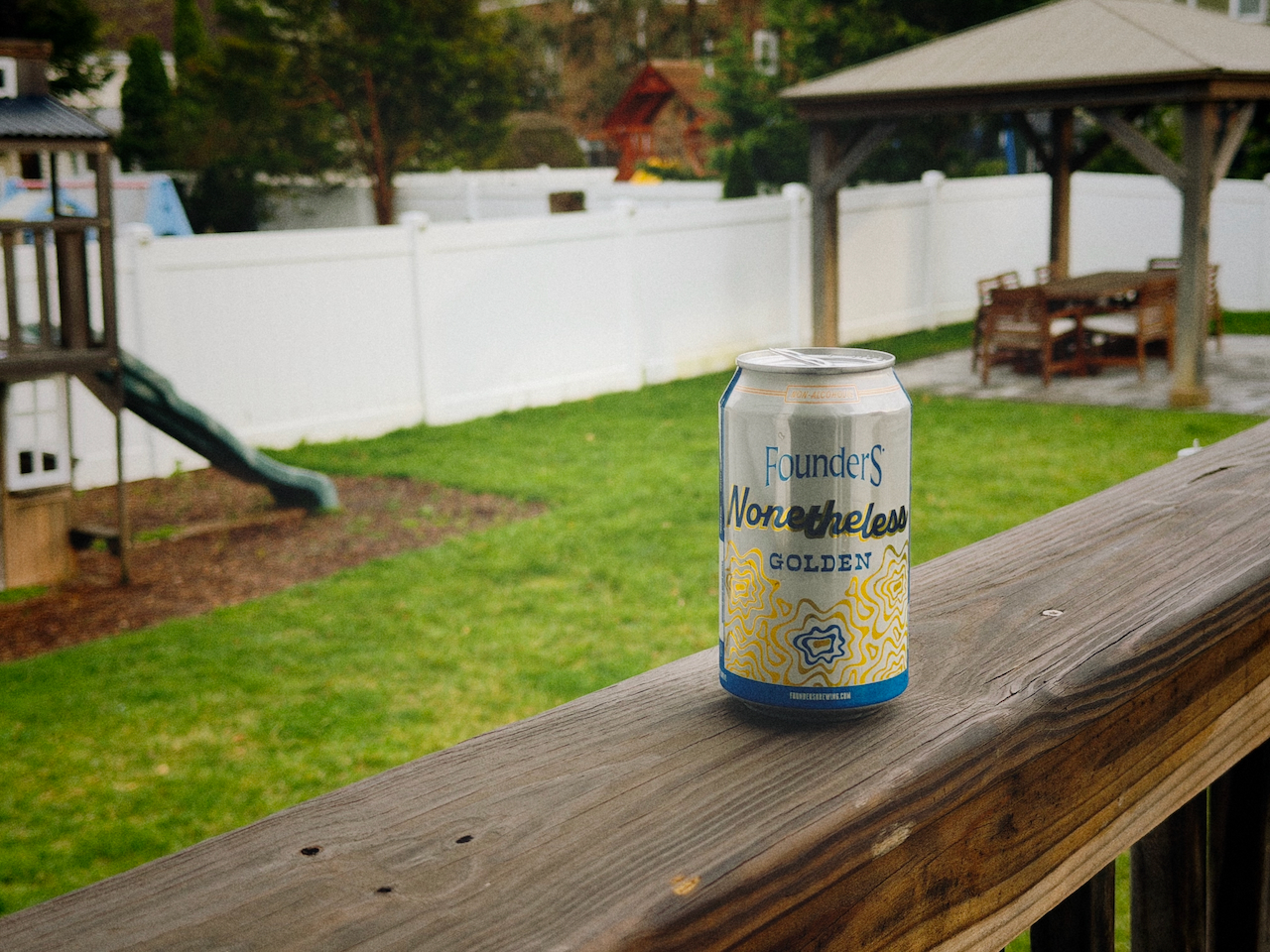 Nonetheless Golden by Founders, a Golden Ale non-alcoholic beer
