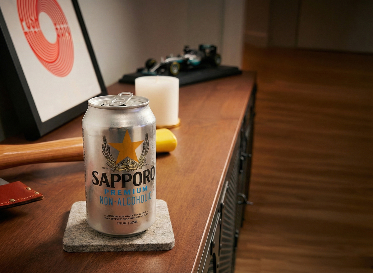 Sapporo Premium NA by Sapporo, a Lager non-alcoholic beer